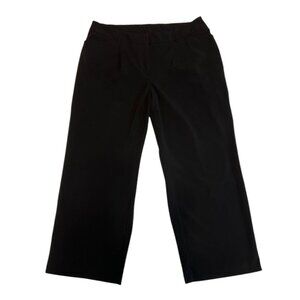 Fashion Bug Women's Pants Plus Size 18WP Black Slacks Wide Legs